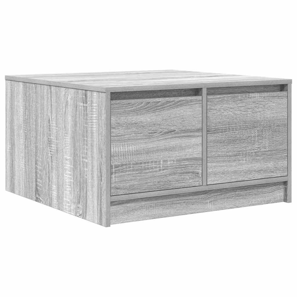 vidaXL Stolik kawowy z szufladami Szary Sonoma 70,5x70x40 cm