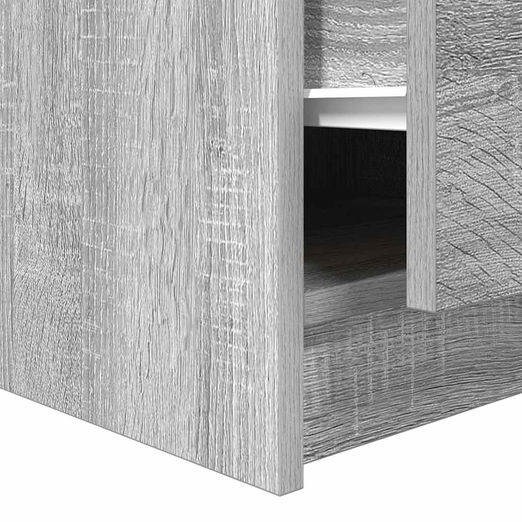vidaXL Stolik kawowy z szufladami Szary Sonoma 70,5x70x40 cm
