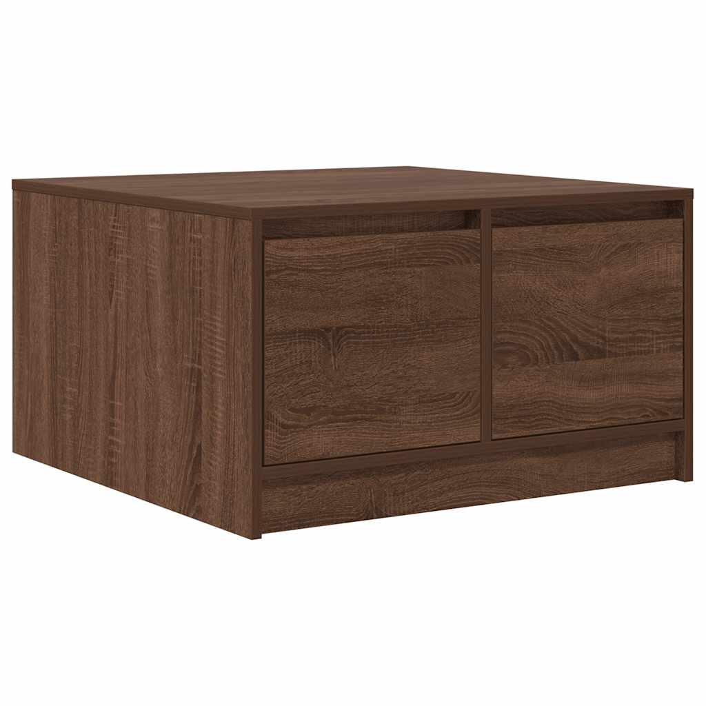 vidaXL Stolik kawowy z szufladami Brązowy Dąb 70,5x70x40 cm