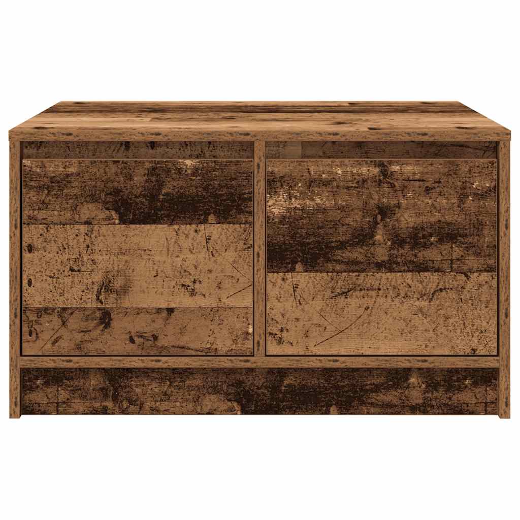 vidaXL Stolik kawowy z szufladami Stare drewno 70,5x70x40 cm