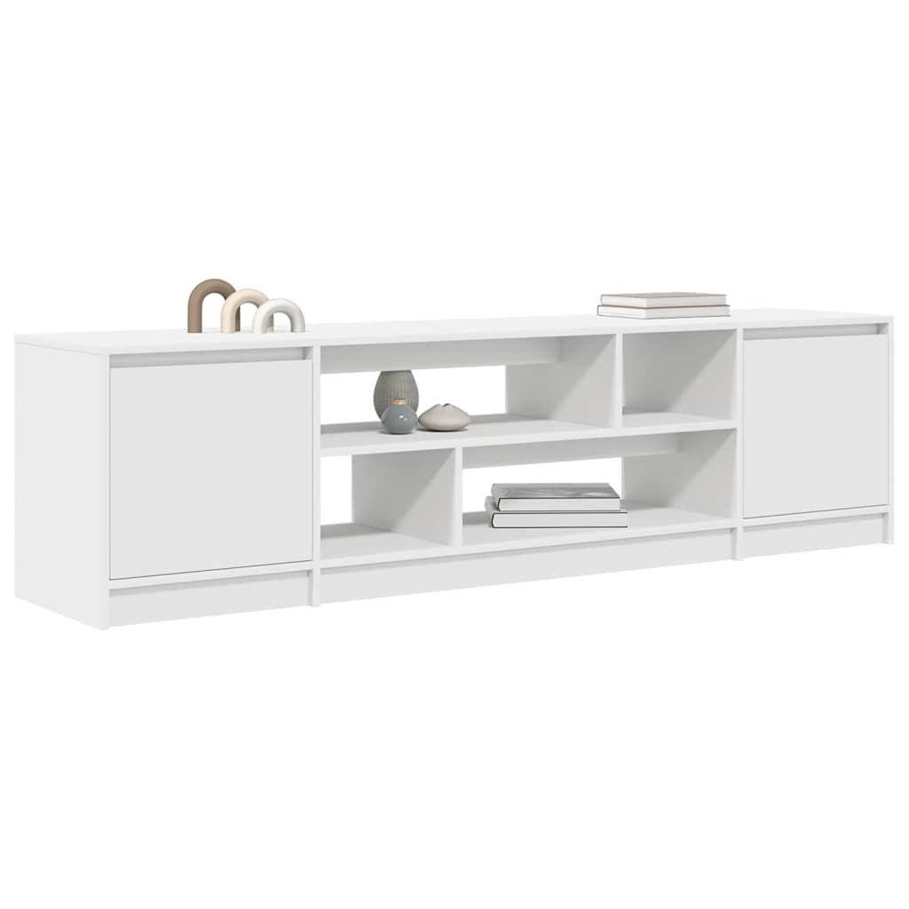vidaXL Szafka RTV Biała 188,5x41x50 cm Drewno klejone