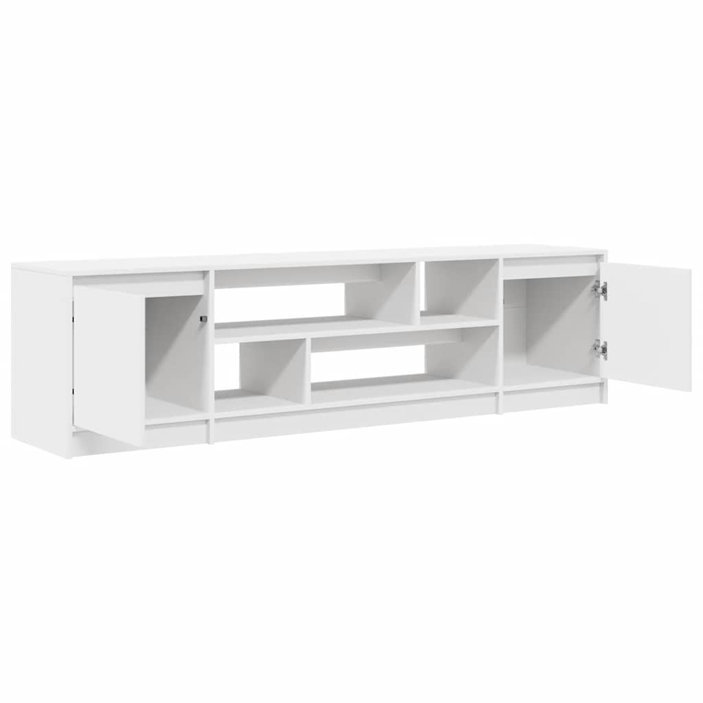 vidaXL Szafka RTV Biała 188,5x41x50 cm Drewno klejone