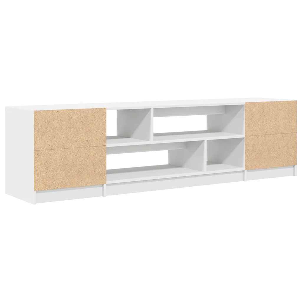 vidaXL Szafka RTV Biała 188,5x41x50 cm Drewno klejone