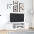 vidaXL Szafka RTV Biała 188,5x41x50 cm Drewno klejone