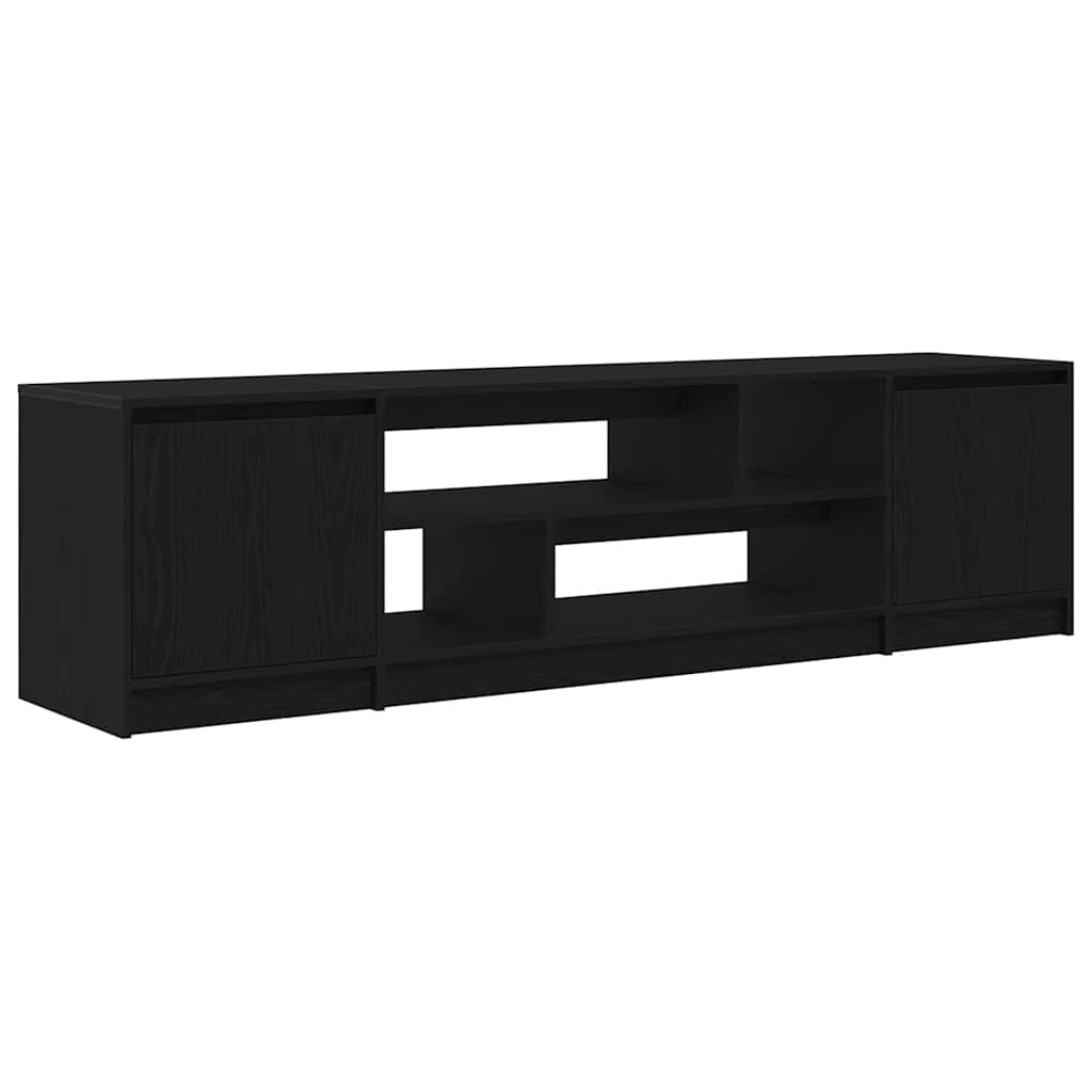 vidaXL Szafka RTV Czarny Dąb 188,5x41x50 cm Drewno klejone