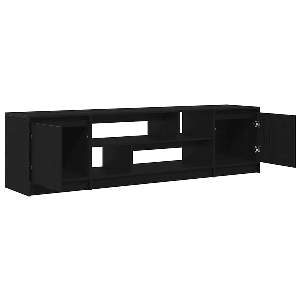 vidaXL Szafka RTV Czarny Dąb 188,5x41x50 cm Drewno klejone