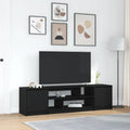 vidaXL Szafka RTV Czarny Dąb 188,5x41x50 cm Drewno klejone