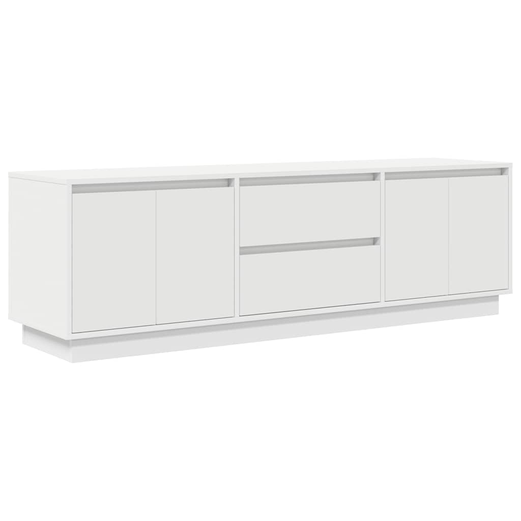 vidaXL Szafka RTV z oświetleniem LED Biała 160,5x41x50 cm