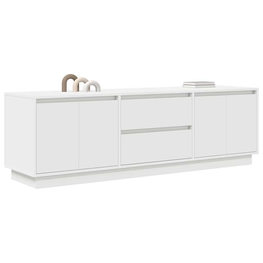 vidaXL Szafka RTV z oświetleniem LED Biała 160,5x41x50 cm