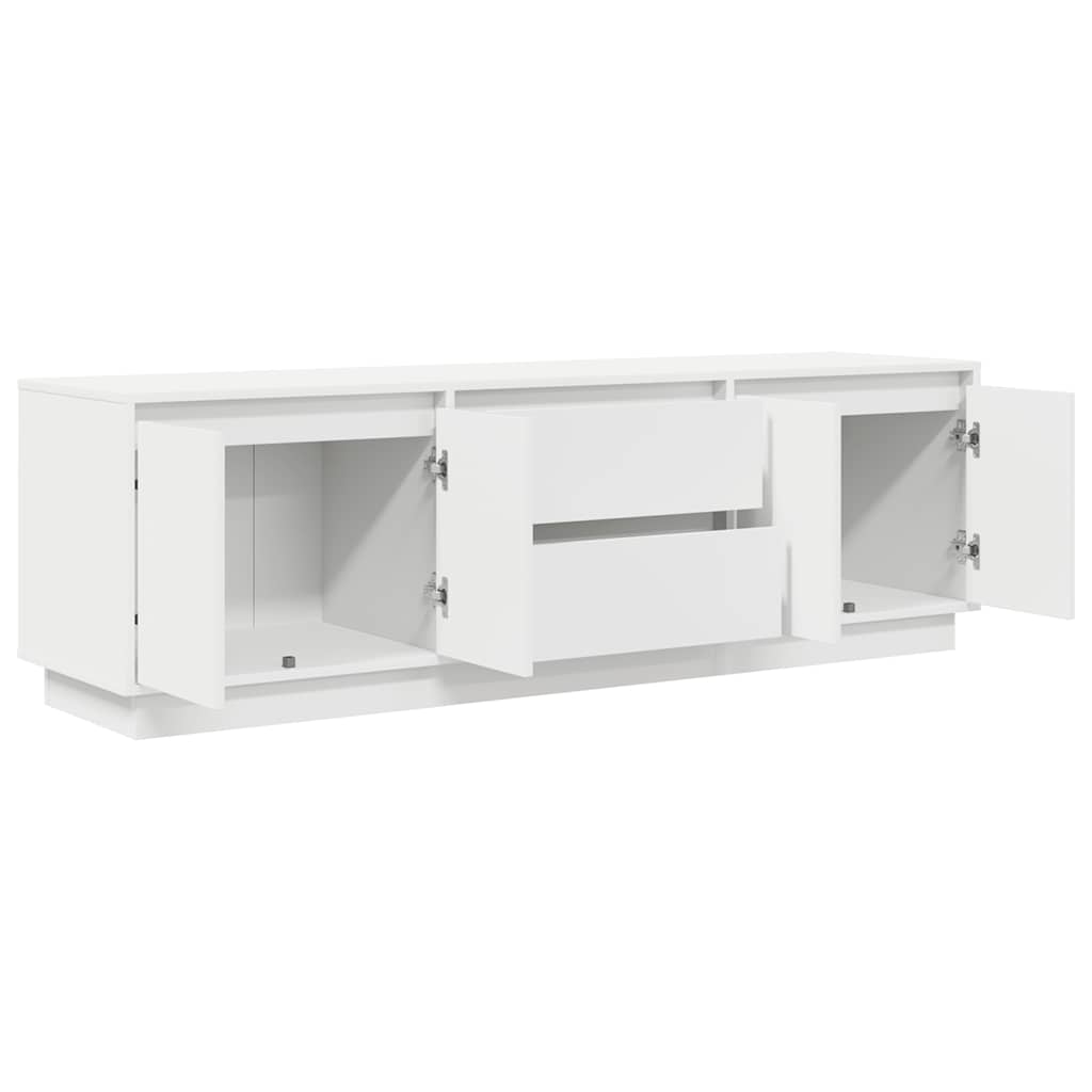 vidaXL Szafka RTV z oświetleniem LED Biała 160,5x41x50 cm