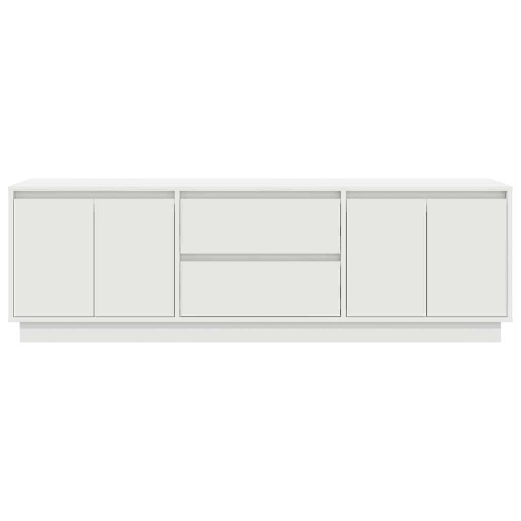 vidaXL Szafka RTV z oświetleniem LED Biała 160,5x41x50 cm