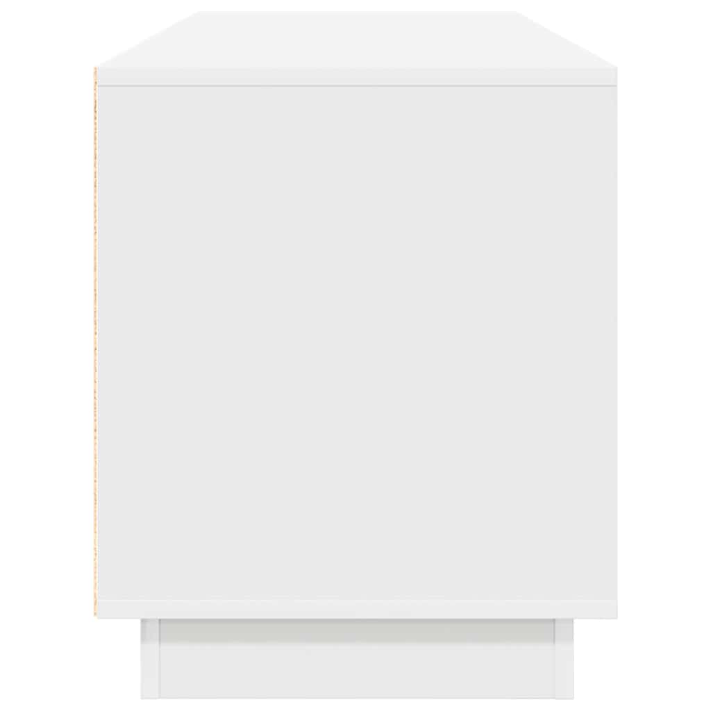 vidaXL Szafka RTV z oświetleniem LED Biała 160,5x41x50 cm