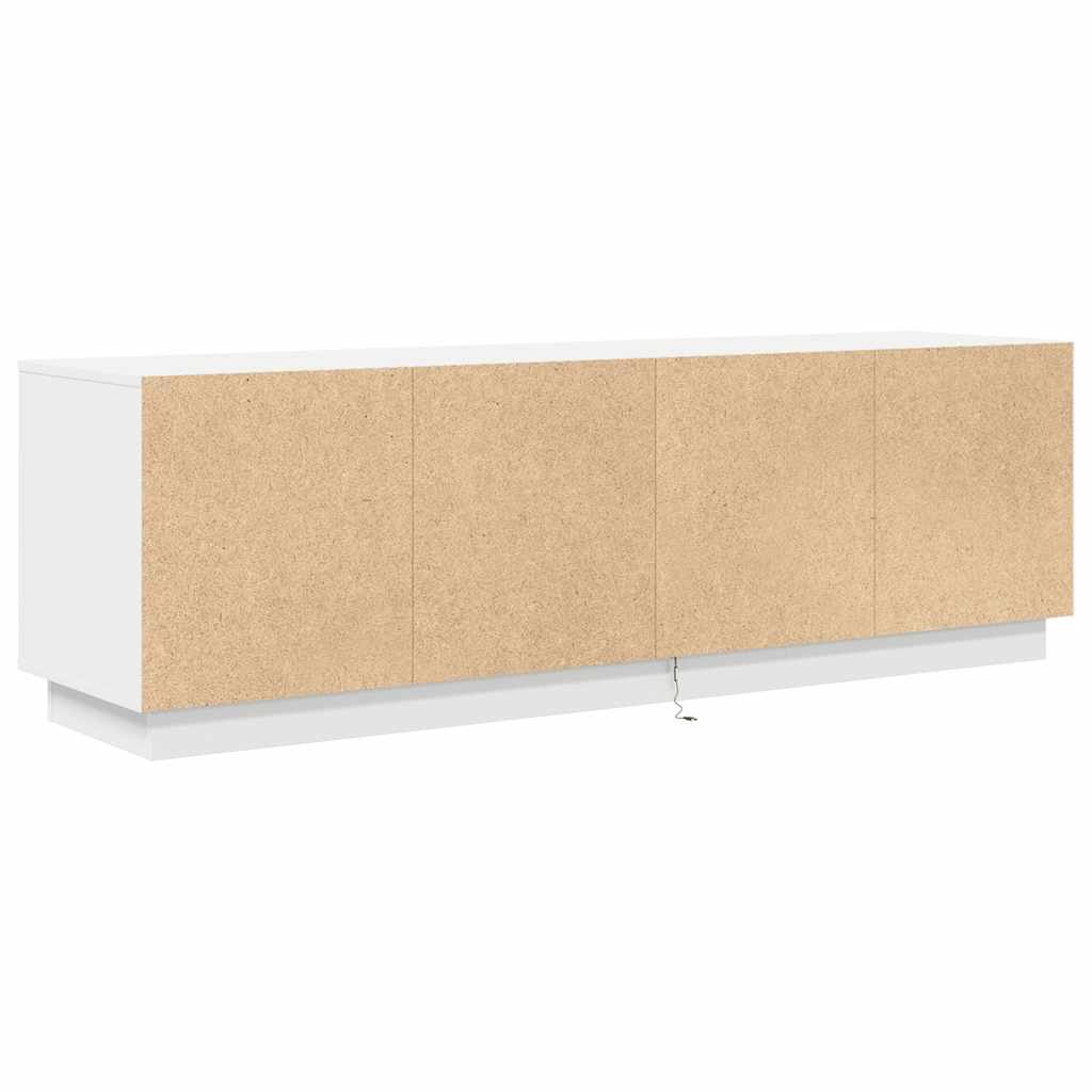 vidaXL Szafka RTV z oświetleniem LED Biała 160,5x41x50 cm
