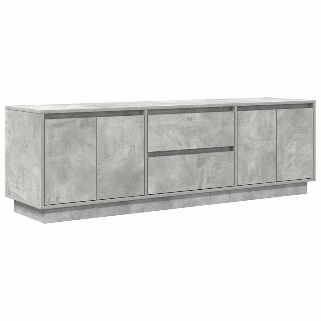 vidaXL Szafka RTV z oświetleniem LED Beton Szary 160,5x41x50 cm