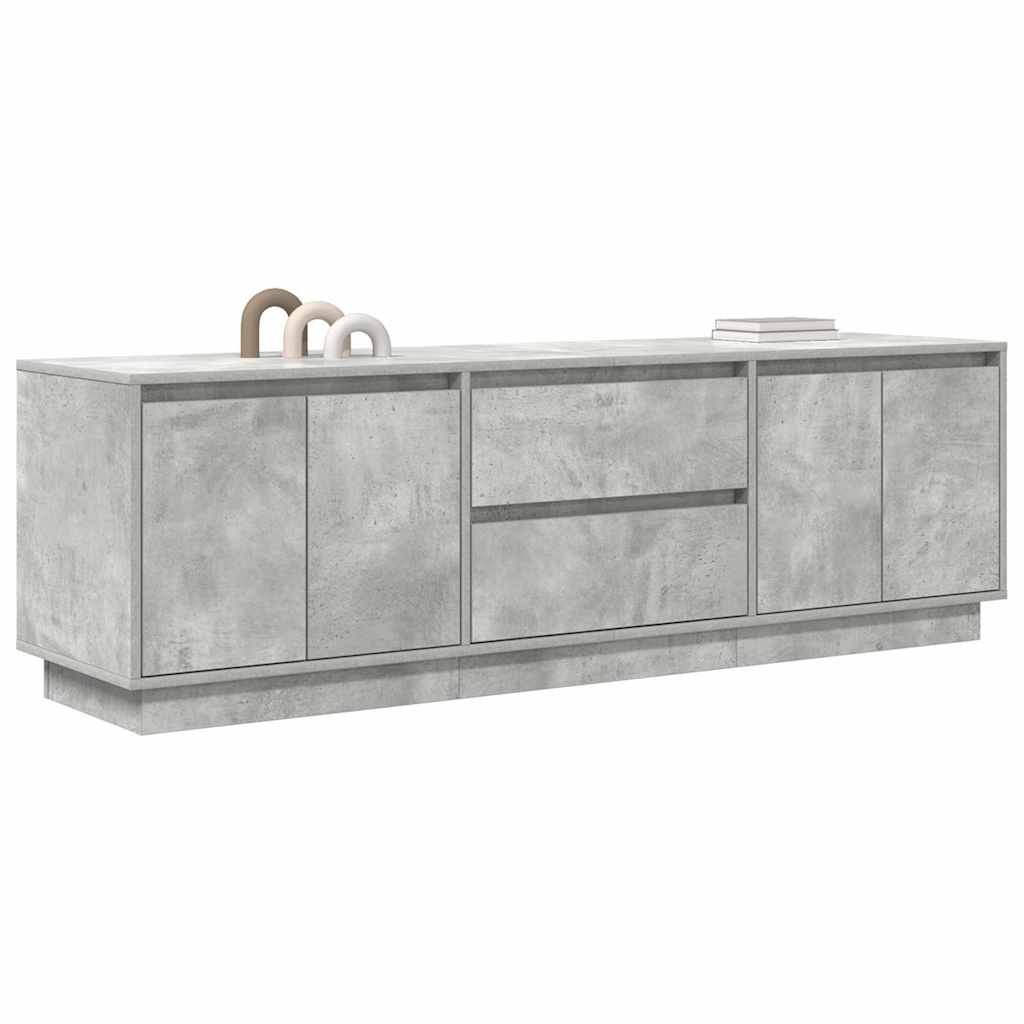 vidaXL Szafka RTV z oświetleniem LED Beton Szary 160,5x41x50 cm