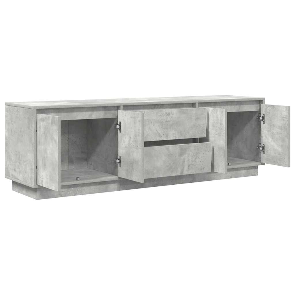 vidaXL Szafka RTV z oświetleniem LED Beton Szary 160,5x41x50 cm