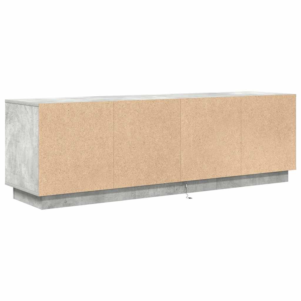 vidaXL Szafka RTV z oświetleniem LED Beton Szary 160,5x41x50 cm