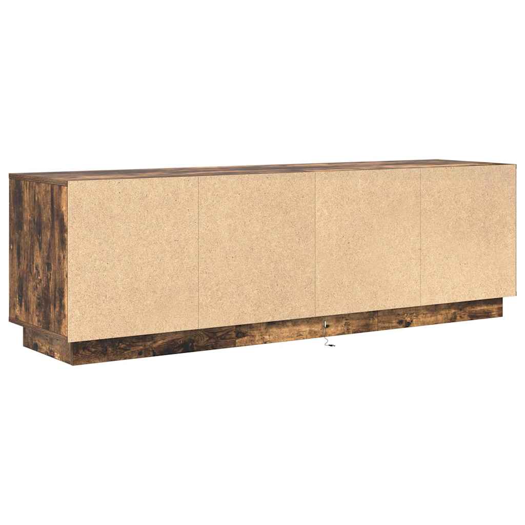 vidaXL Szafka RTV z oświetleniem LED Dąb wędzony 160,5x41x50 cm
