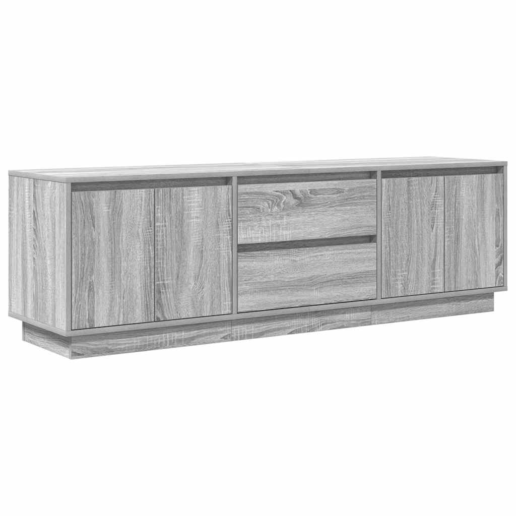 vidaXL Szafka RTV z oświetleniem LED Szara Sonoma 160,5x41x50 cm