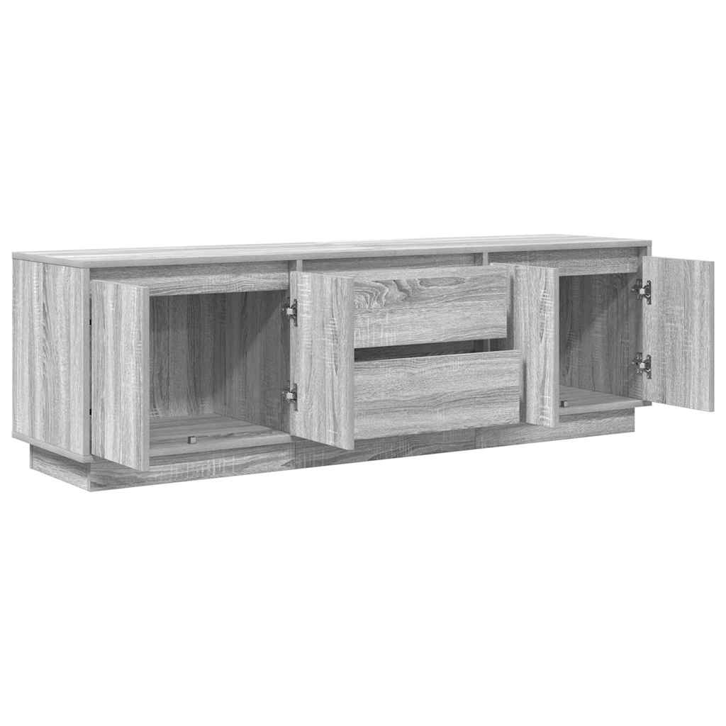 vidaXL Szafka RTV z oświetleniem LED Szara Sonoma 160,5x41x50 cm