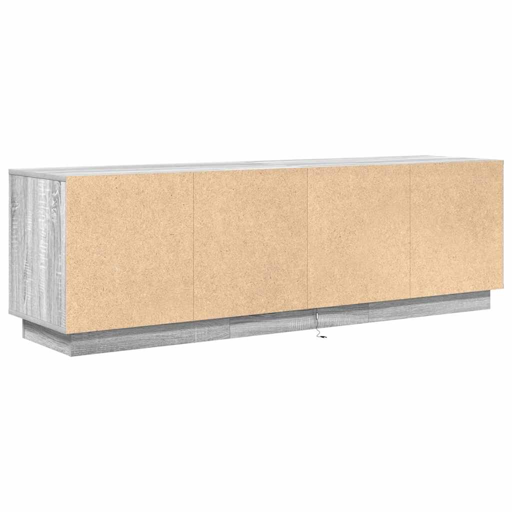vidaXL Szafka RTV z oświetleniem LED Szara Sonoma 160,5x41x50 cm