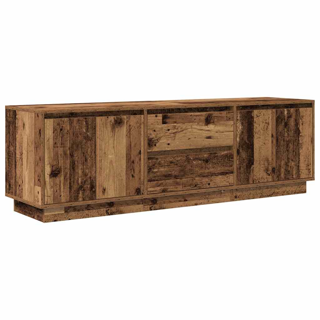 vidaXL Szafka RTV z oświetleniem LED Stare drewno 160,5x41x50 cm