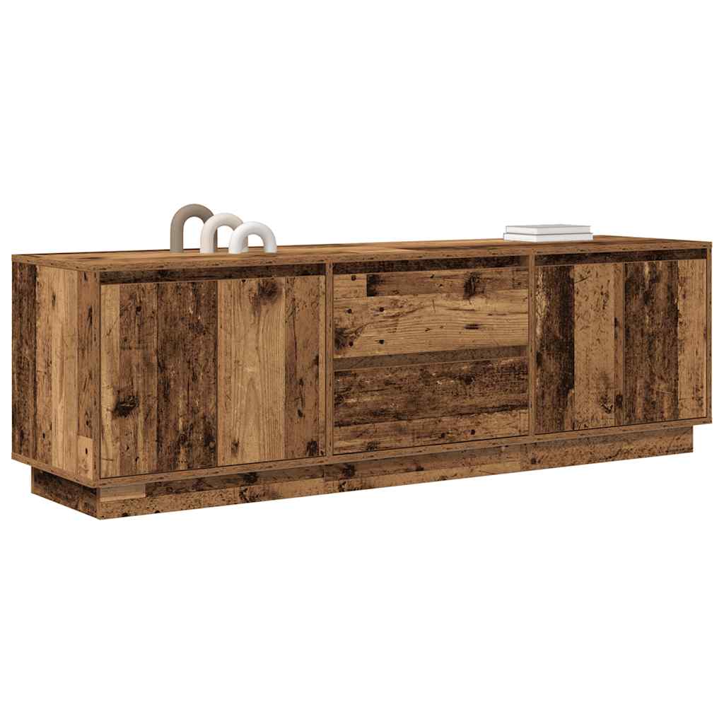 vidaXL Szafka RTV z oświetleniem LED Stare drewno 160,5x41x50 cm