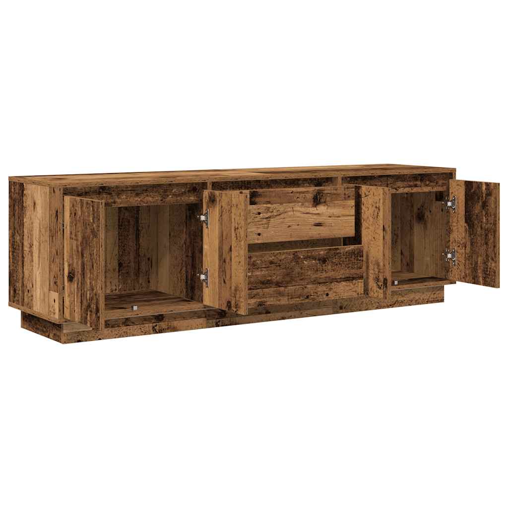 vidaXL Szafka RTV z oświetleniem LED Stare drewno 160,5x41x50 cm