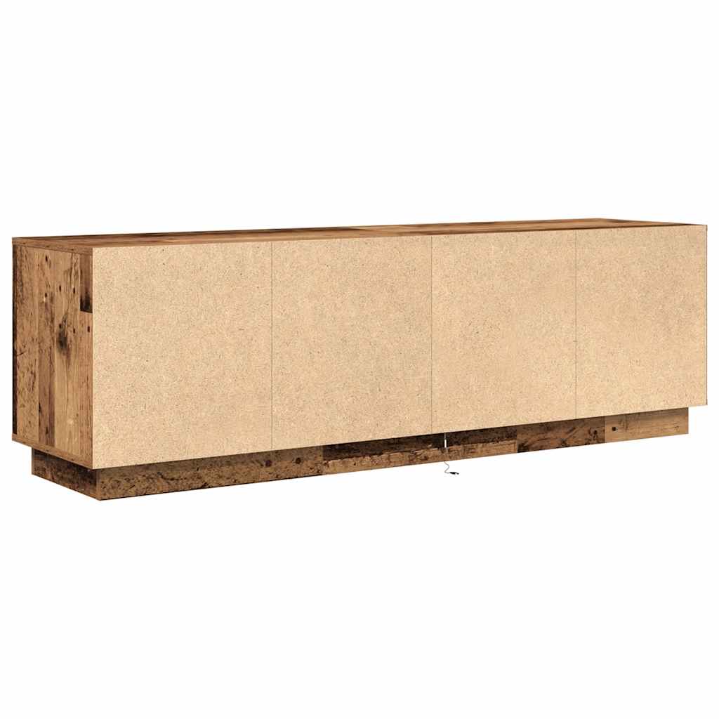 vidaXL Szafka RTV z oświetleniem LED Stare drewno 160,5x41x50 cm