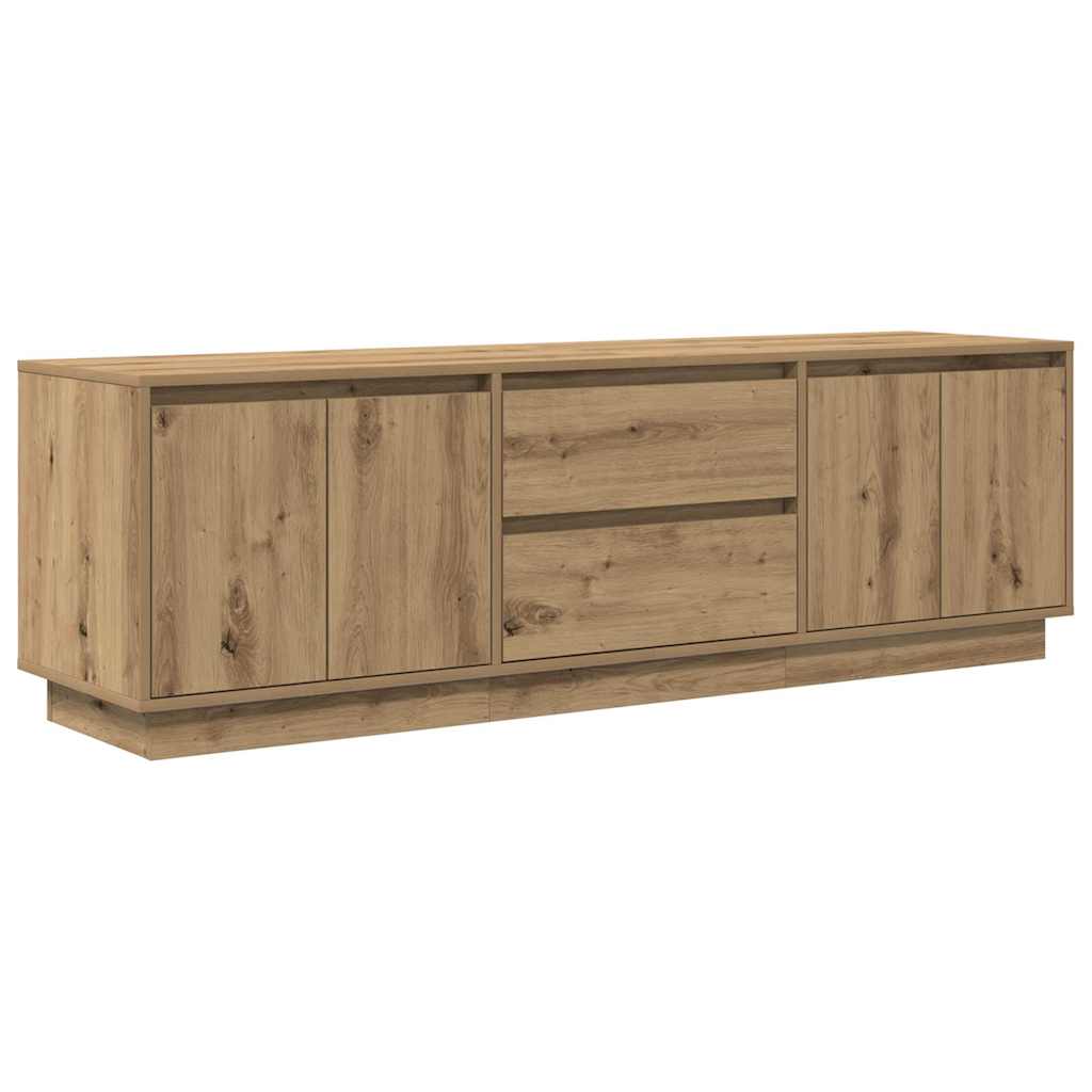 vidaXL Szafka RTV z oświetleniem LED Dąb Artisan 160,5x41x50 cm