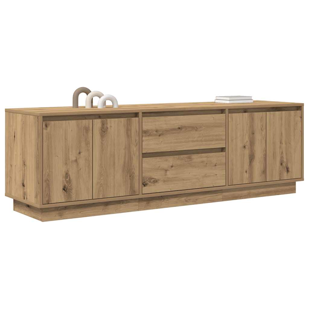 vidaXL Szafka RTV z oświetleniem LED Dąb Artisan 160,5x41x50 cm
