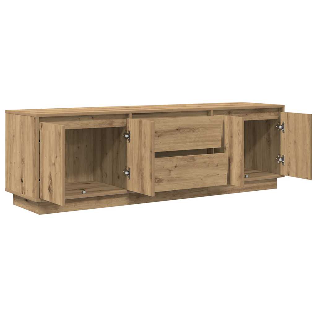 vidaXL Szafka RTV z oświetleniem LED Dąb Artisan 160,5x41x50 cm