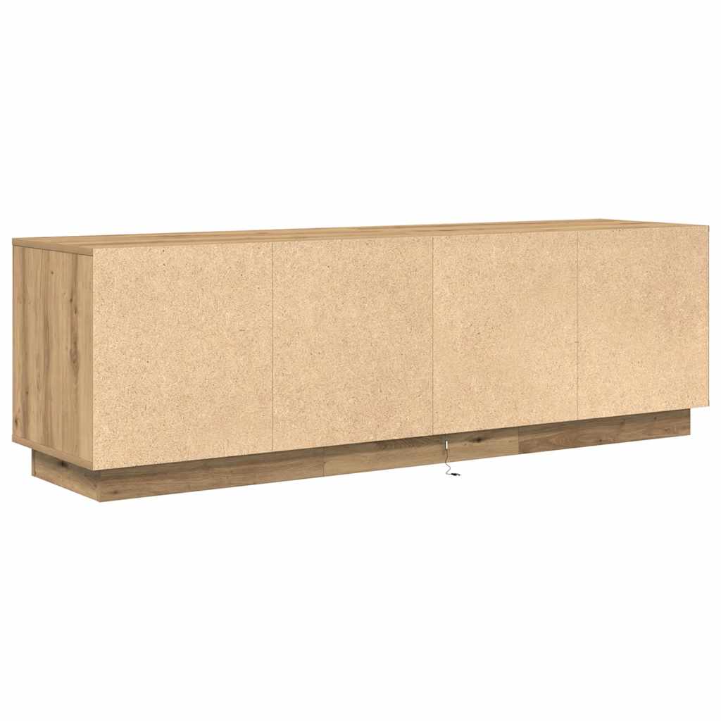 vidaXL Szafka RTV z oświetleniem LED Dąb Artisan 160,5x41x50 cm