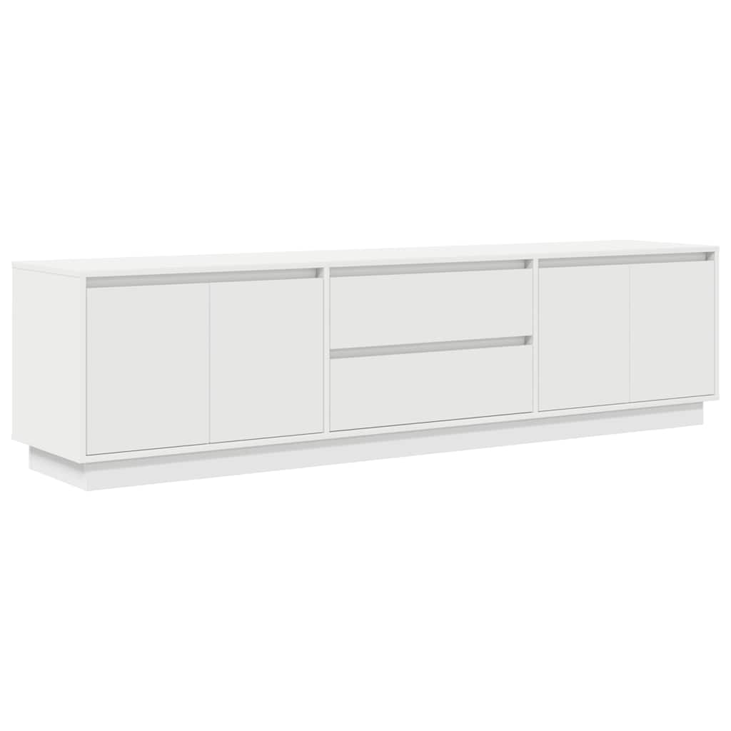 vidaXL Szafka RTV z oświetleniem LED Biała 193,5x41x50 cm