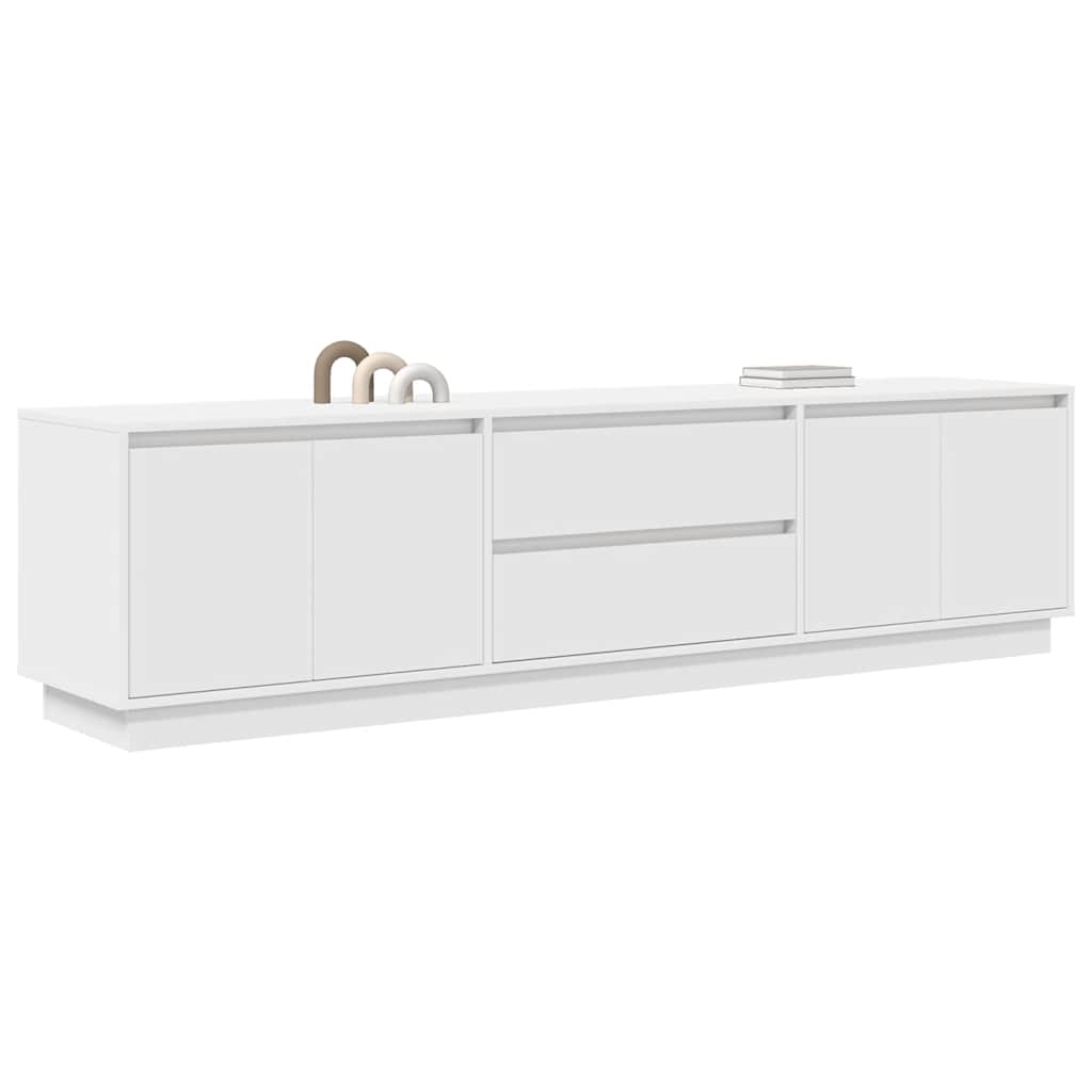 vidaXL Szafka RTV z oświetleniem LED Biała 193,5x41x50 cm