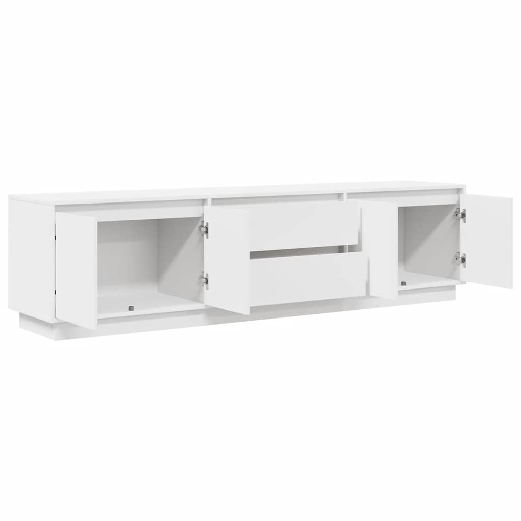 vidaXL Szafka RTV z oświetleniem LED Biała 193,5x41x50 cm