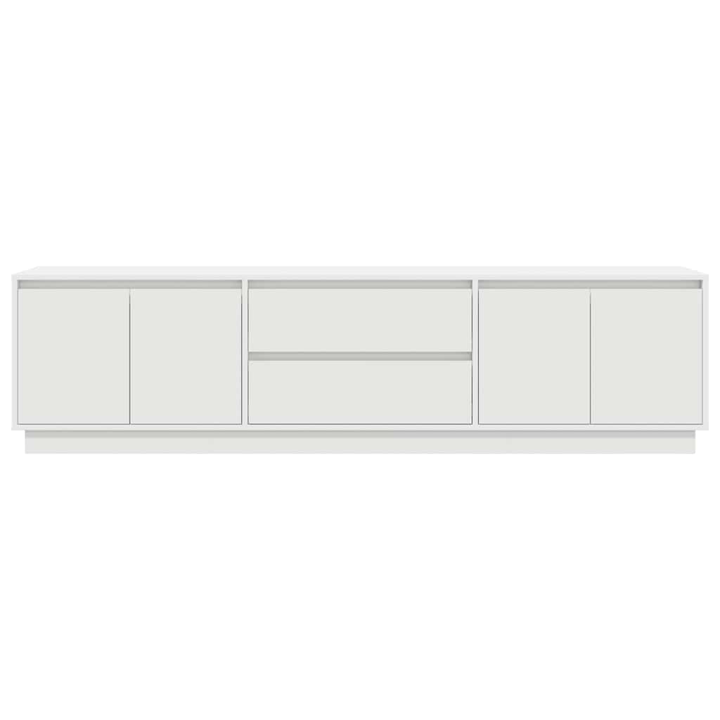 vidaXL Szafka RTV z oświetleniem LED Biała 193,5x41x50 cm