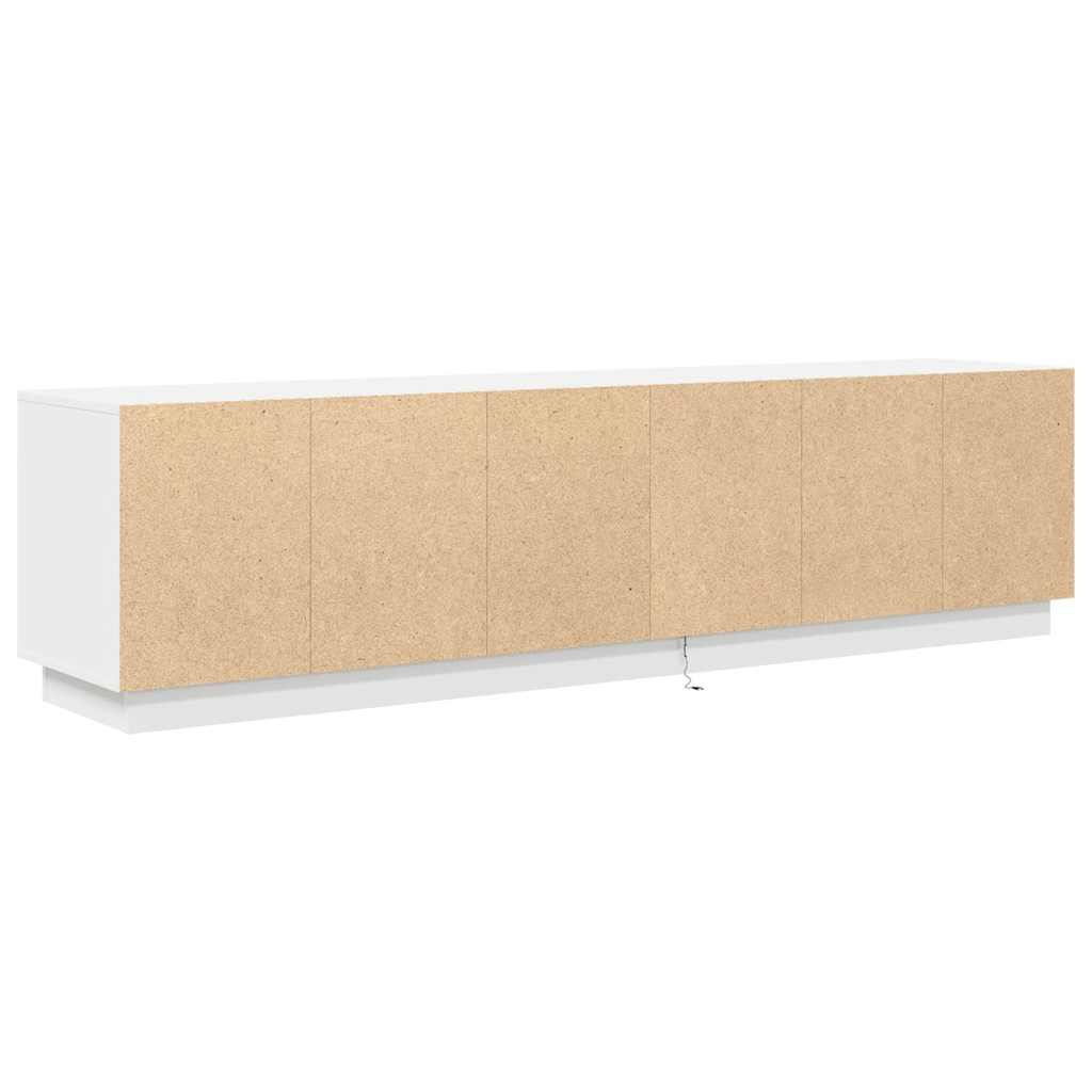 vidaXL Szafka RTV z oświetleniem LED Biała 193,5x41x50 cm