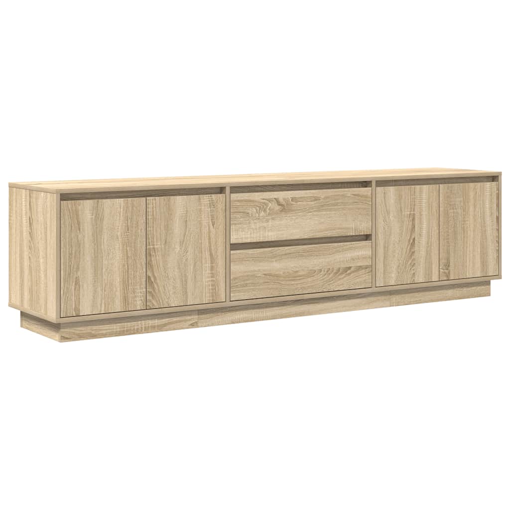 vidaXL Szafka RTV z oświetleniem LED Dąb Sonoma 193,5x41x50 cm