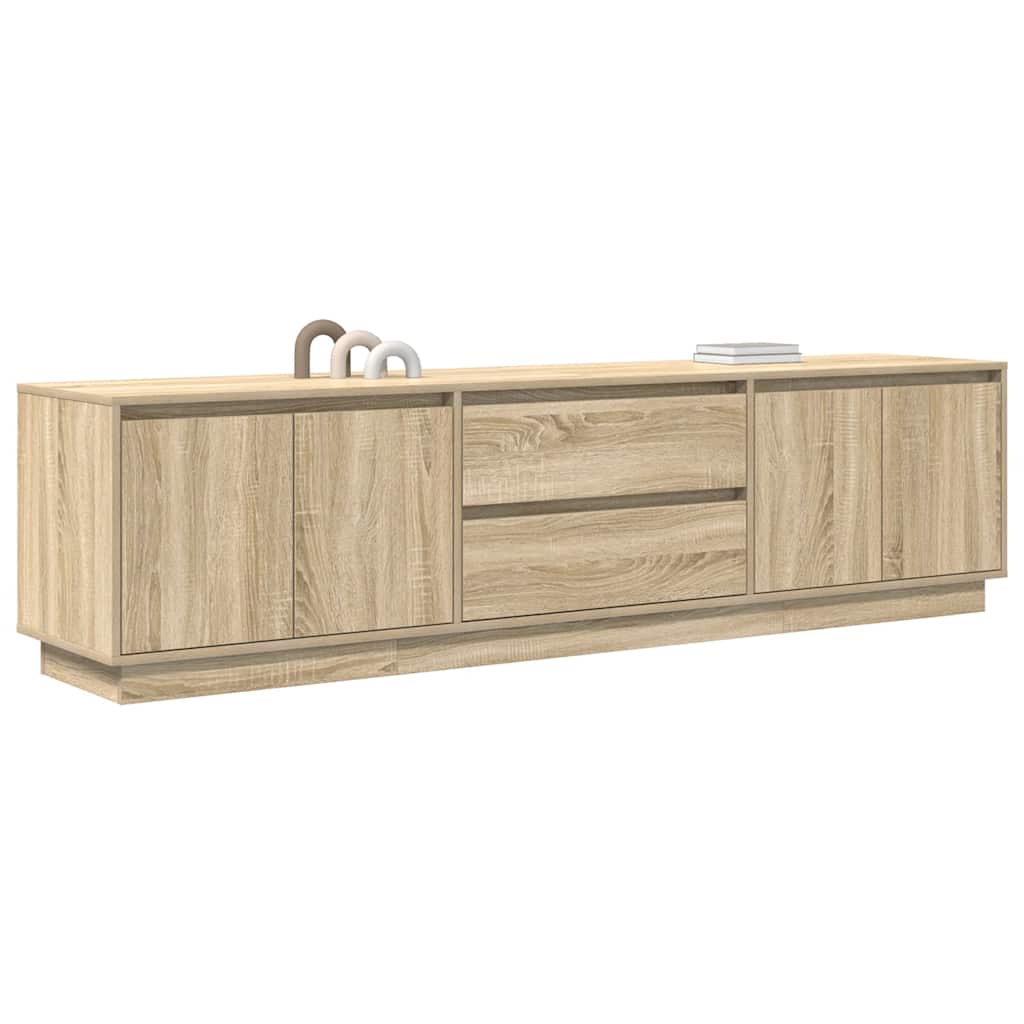 vidaXL Szafka RTV z oświetleniem LED Dąb Sonoma 193,5x41x50 cm