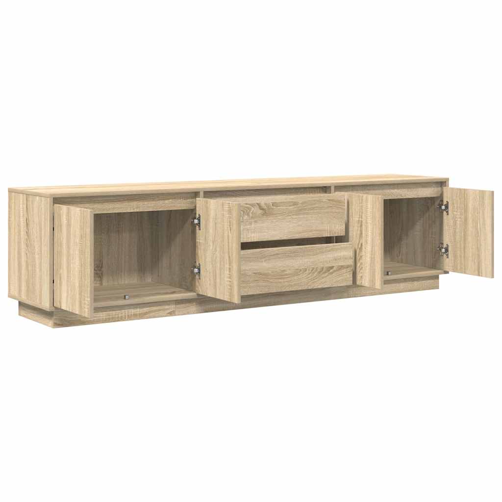 vidaXL Szafka RTV z oświetleniem LED Dąb Sonoma 193,5x41x50 cm