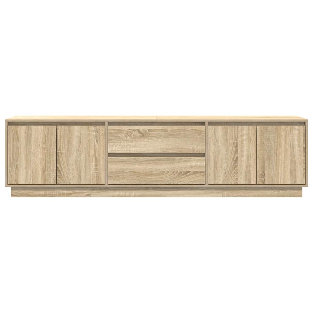 vidaXL Szafka RTV z oświetleniem LED Dąb Sonoma 193,5x41x50 cm