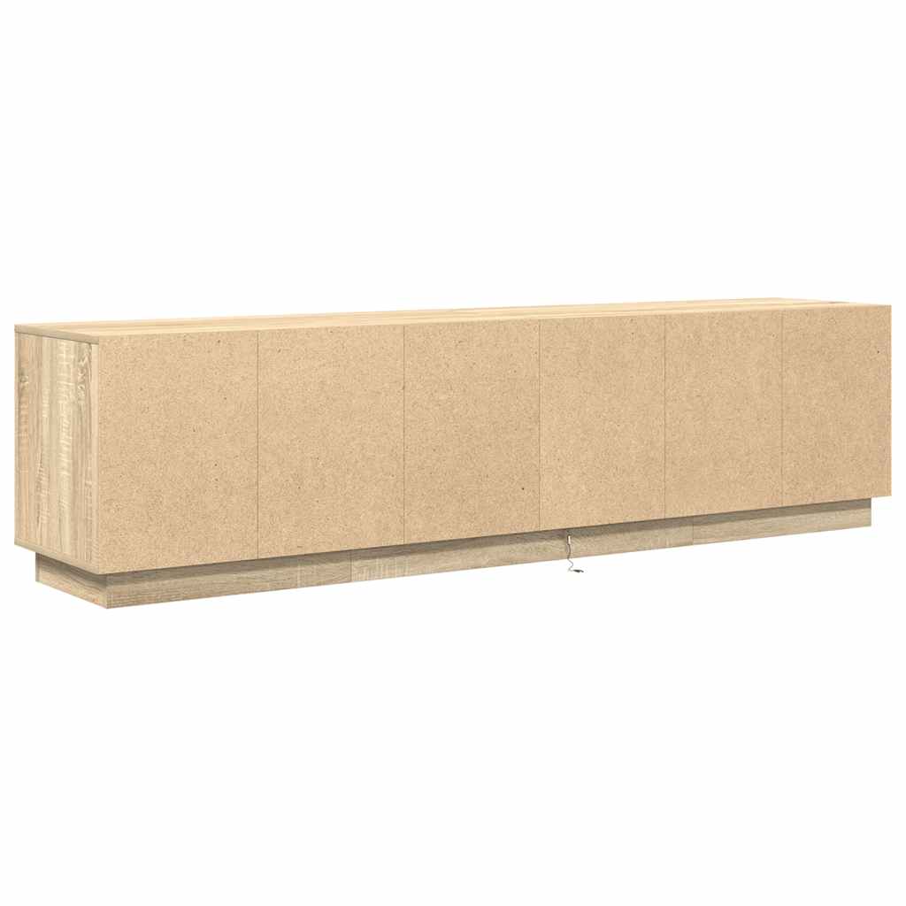 vidaXL Szafka RTV z oświetleniem LED Dąb Sonoma 193,5x41x50 cm