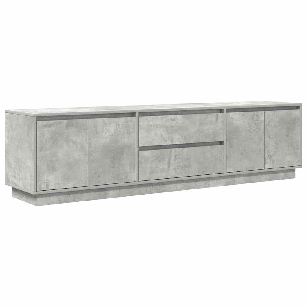 vidaXL Szafka RTV z oświetleniem LED Beton Szary 193,5x41x50 cm