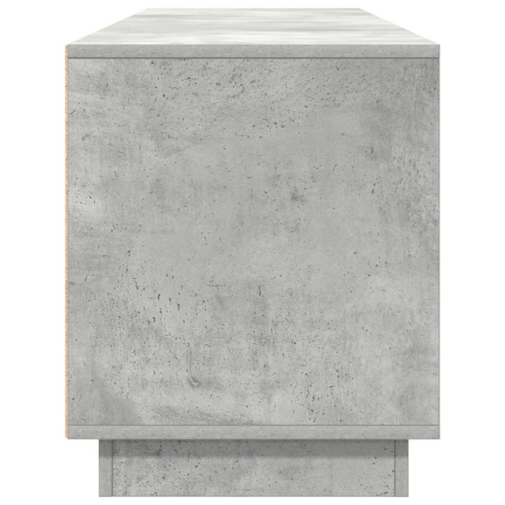 vidaXL Szafka RTV z oświetleniem LED Beton Szary 193,5x41x50 cm