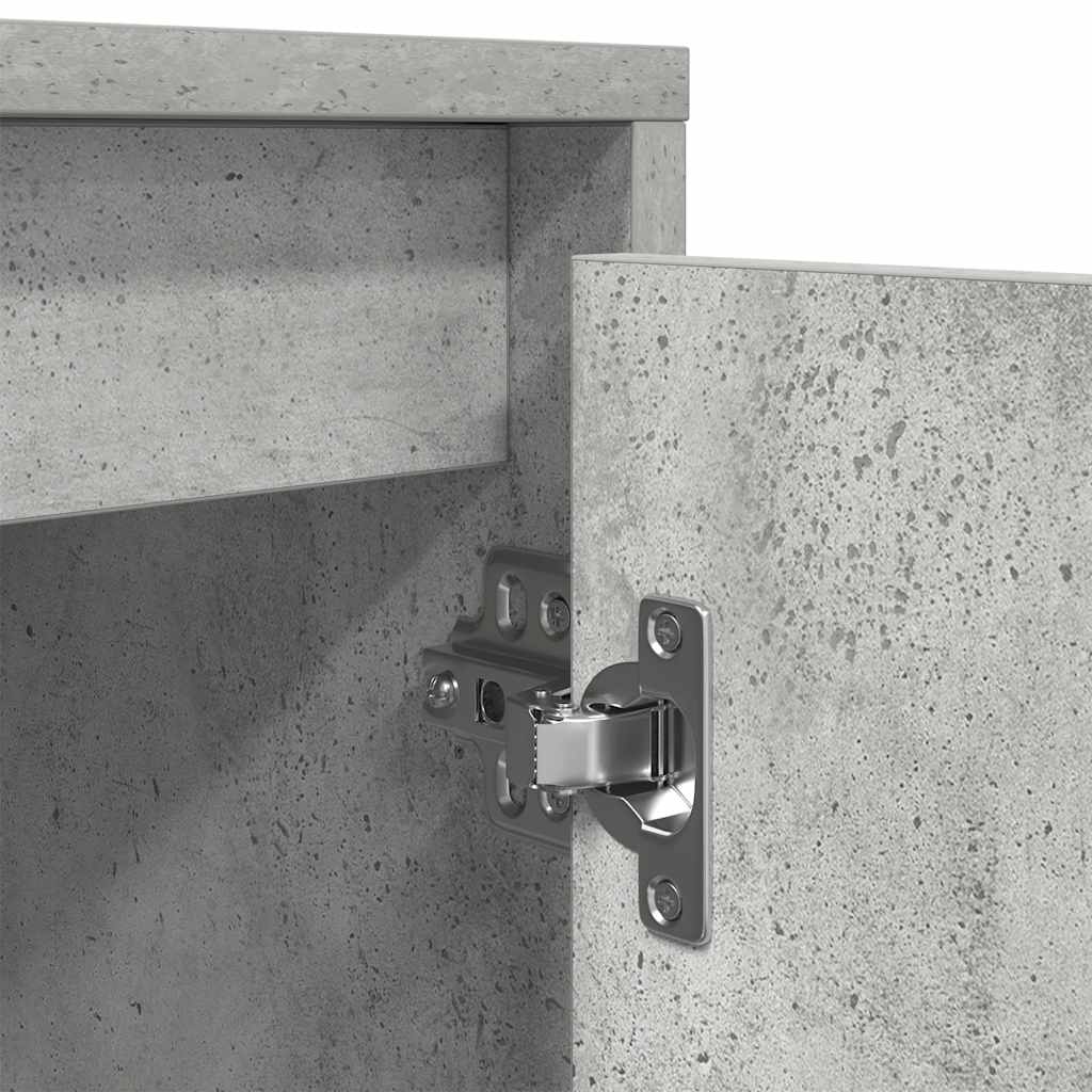 vidaXL Szafka RTV z oświetleniem LED Beton Szary 193,5x41x50 cm
