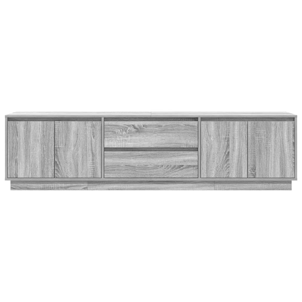 vidaXL Szafka RTV z oświetleniem LED Szara Sonoma 193,5x41x50 cm
