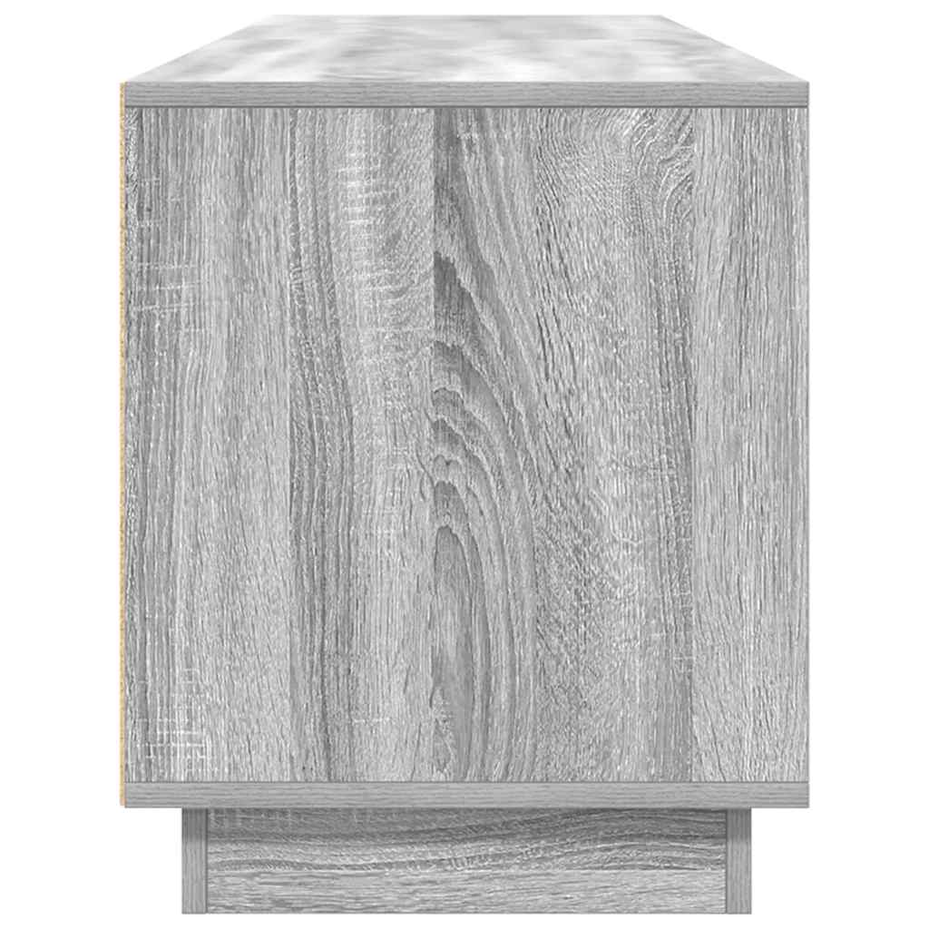 vidaXL Szafka RTV z oświetleniem LED Szara Sonoma 193,5x41x50 cm