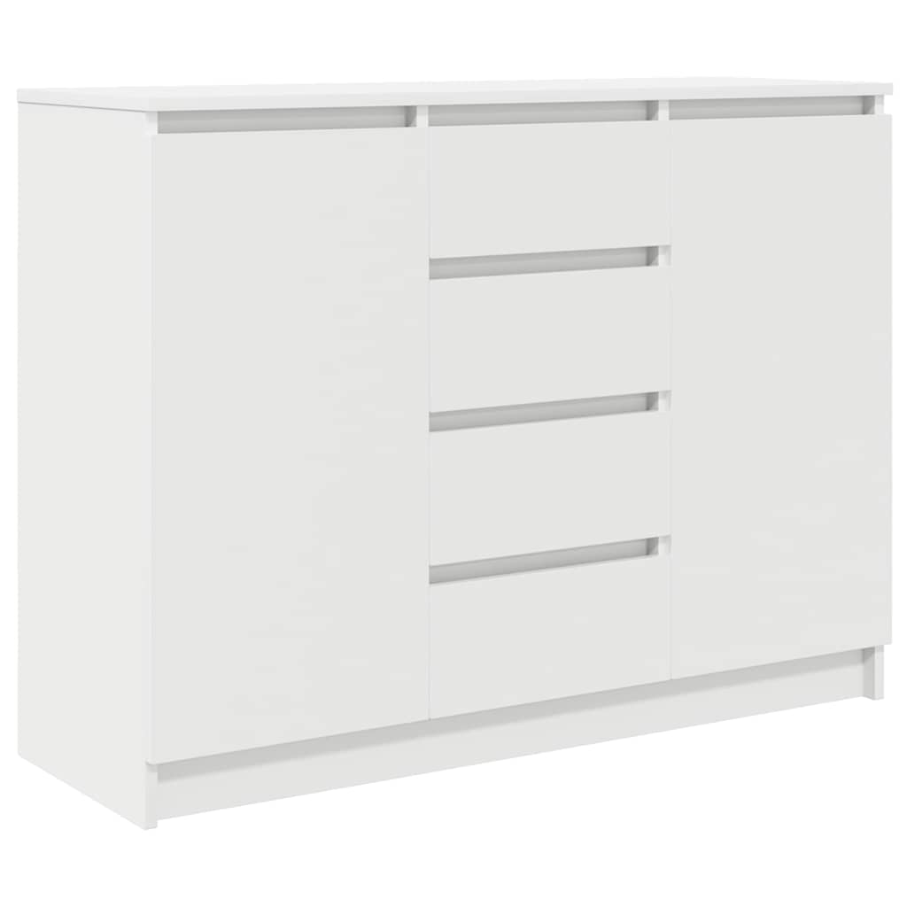 vidaXL Komoda z szufladami Biała 100,5x35x76 cm Drewno klejone