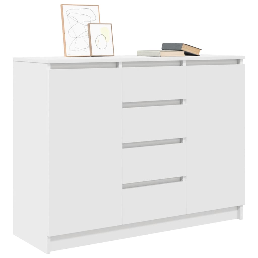 vidaXL Komoda z szufladami Biała 100,5x35x76 cm Drewno klejone